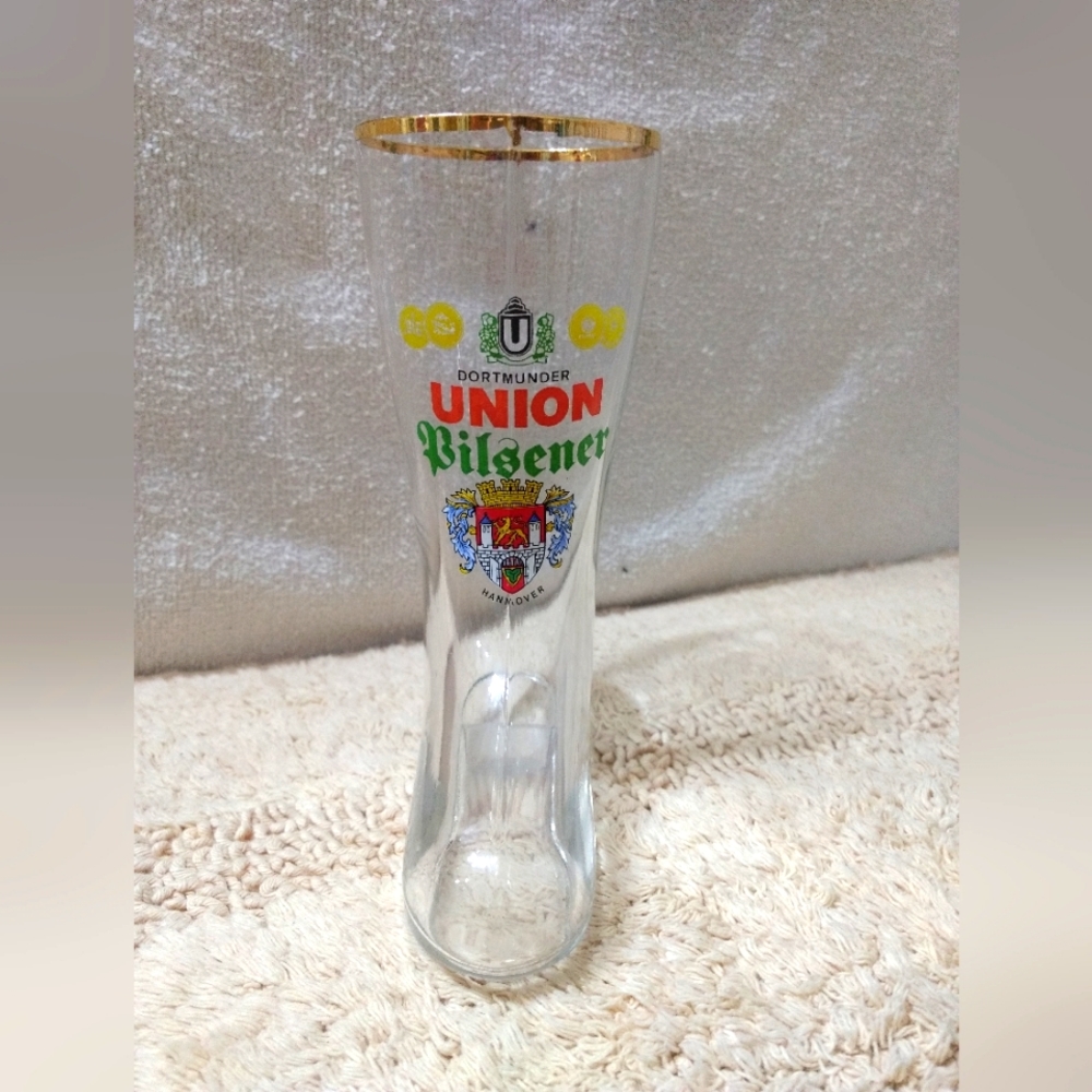 🛒Rare Vintage 12oz Dortmunder Union Bilsener Beer Das Boot Beer Glass
